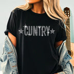 Sparkly Rhinestone Country Music Shirt: Funny Western Cowgirl Tee