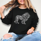 Rhinestone Lion Shirt: Sparkly Animal Tee, Trendy Women's Top