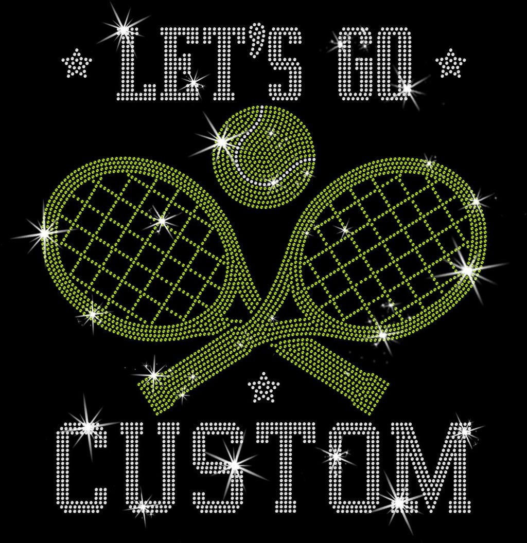 Custom Rhinestone Tennis T-Shirt: Personalized Sports Tee