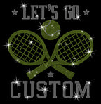 Custom Rhinestone Tennis T-Shirt: Personalized Sports Tee