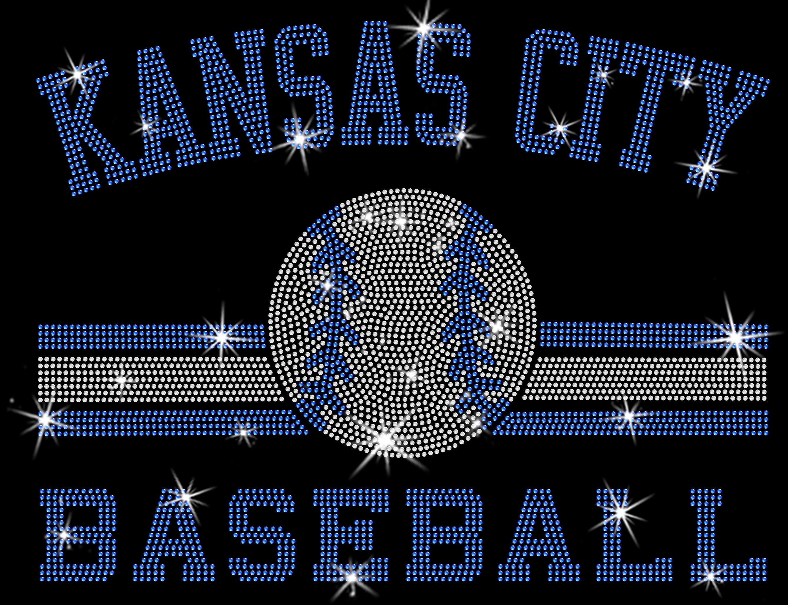 Kansas City Baseball Rhinestone T-Shirt: Team Spirit Apparel Secondary image