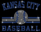 Kansas City Baseball Rhinestone T-Shirt: Team Spirit Apparel