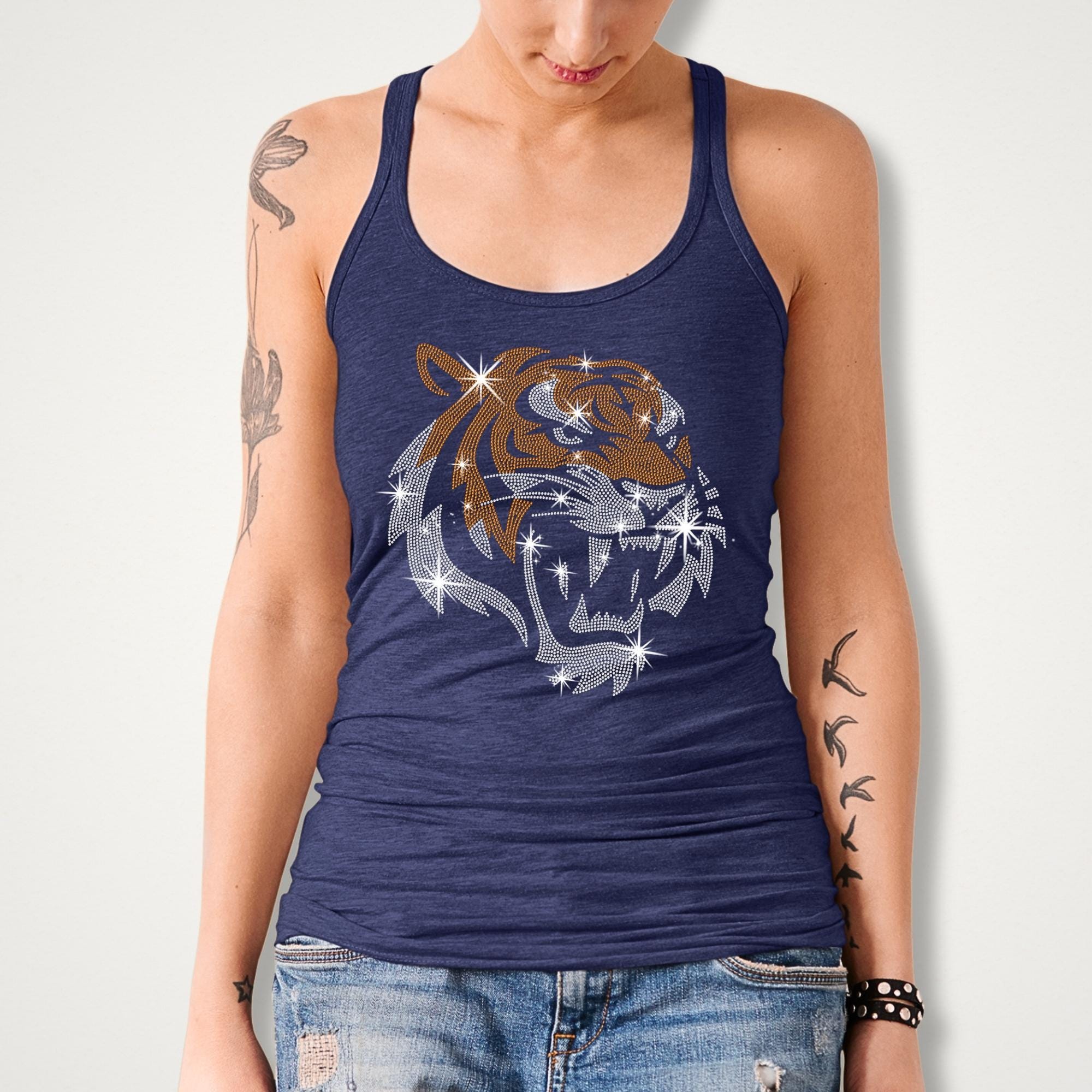 Rhinestone Tiger T-Shirt: Sparkly Animal Lover Gift