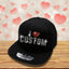 I Heart Custom Rhinestone Caps, Personalized Summer Caps, Special Concert Headwear, Best Gift for Girlfriend or Boyfriend