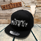 Rhinestone Howdy Snapback Cap: Sparkly Cowgirl Western Hat