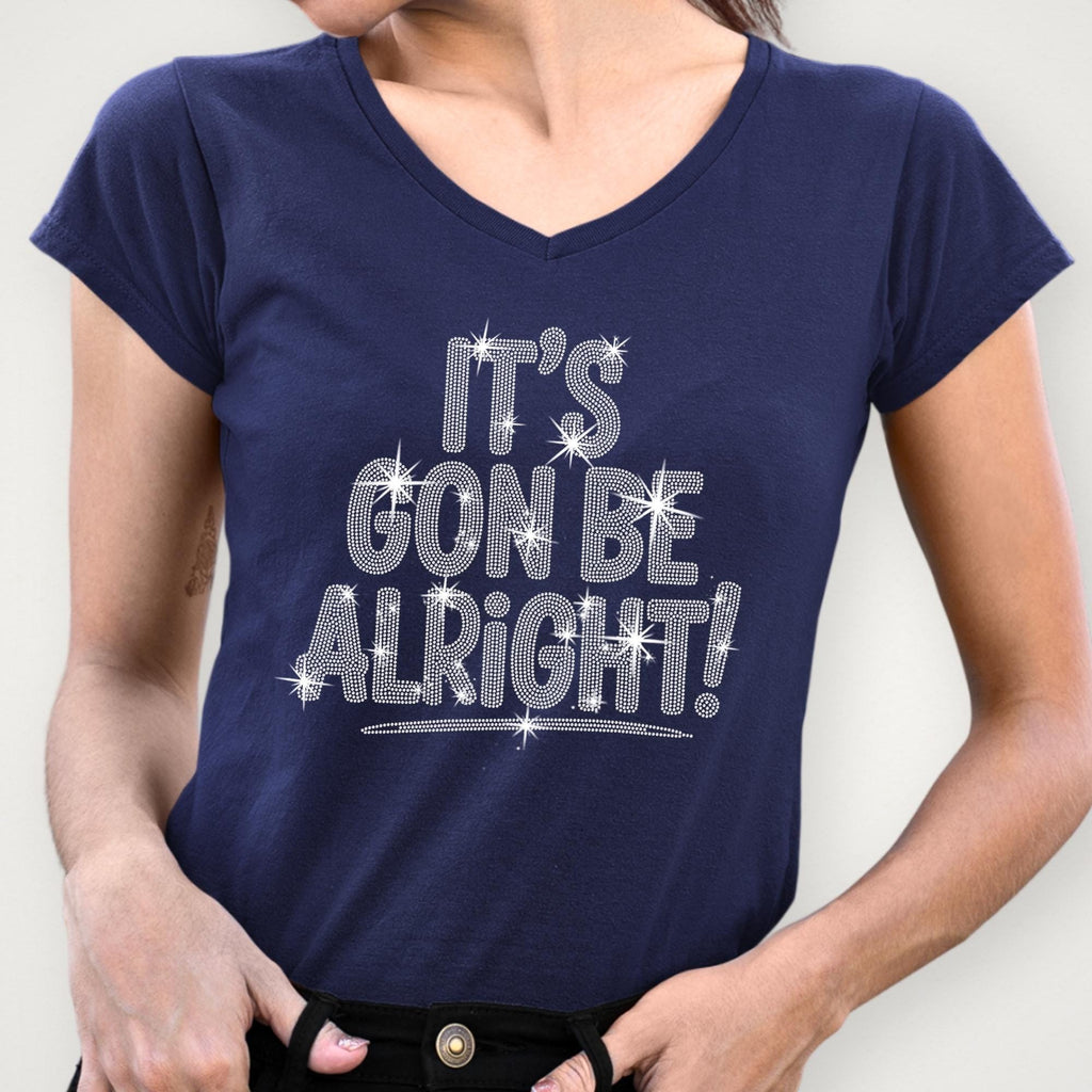 Rhinestone Positive Quote T-Shirt: Sparkly Bling Concert Tee