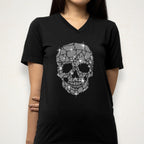Rhinestone Skull T-Shirt: Women's Bling Halloween Tee