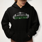 Green Bay Rhinestone Football T-Shirt: Retro Style Glitter Tee