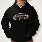 Baltimore Rhinestone Football T-Shirt: Vintage Style Sports Tee