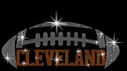 Cleveland Rhinestone Football T-Shirt: Game Day Fan Apparel