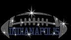 Indianapolis Rhinestone Football T-Shirt: Groovy Bling Tee