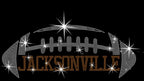 Jacksonville Rhinestone Football T-Shirt: Vintage Game Day Bling