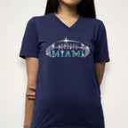 Miami Rhinestone Football Shirt: Game Day Glittering Unisex Tee