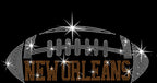 New Orleans Rhinestone Football T-Shirt: Game Day Unisex Shirt