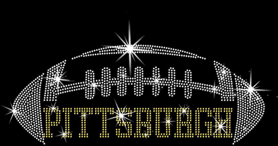 Pittsburgh Rhinestone Football T-Shirt: Vintage Glittering Fan Tee