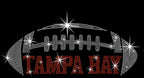 Tampa Bay Rhinestone Football T-Shirt: Glitter Game Day Shirt