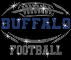 Buffalo Rhinestone Football T-Shirt: Sparkling Gameday Tee