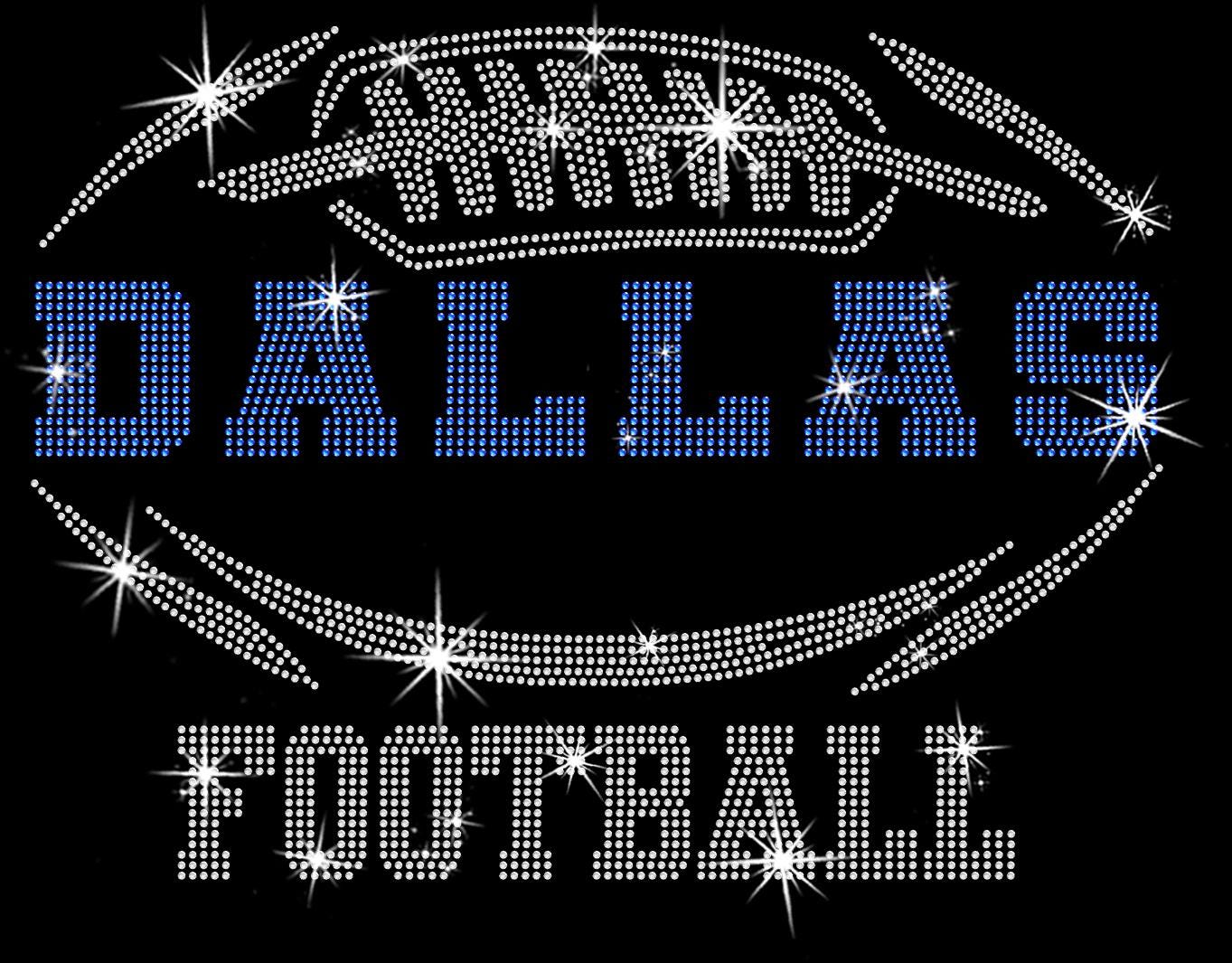 Dallas Rhinestone Football T-Shirt: Gameday Sparkle