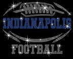 Indianapolis Rhinestone Football T-Shirt: Game Day Tailgate Tee