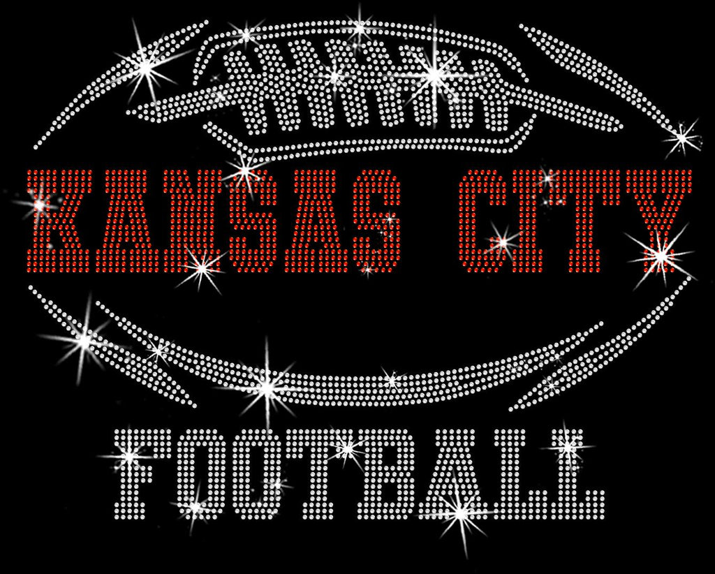 Kansas City Rhinestone T-Shirt: Glittering Football Game Day Tee