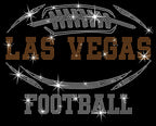 Las Vegas Rhinestone Football Fan T-Shirt: Game Day Bling