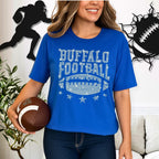 Buffalo Rhinestone Football Shirt: Unique Game Day Apparel