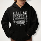 Dallas Rhinestone Football Shirt: Trendy Game Day Tee