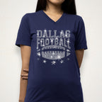Dallas Rhinestone Football Shirt: Trendy Game Day Tee