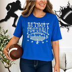 Detroit Rhinestone Football Shirt: Trendy Game Day Tee