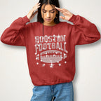 Houston Rhinestone Football Shirt: Game Day Glitter Top