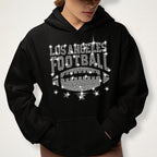 Los Angeles Rhinestone Football Shirt: Trendy Fan Apparel