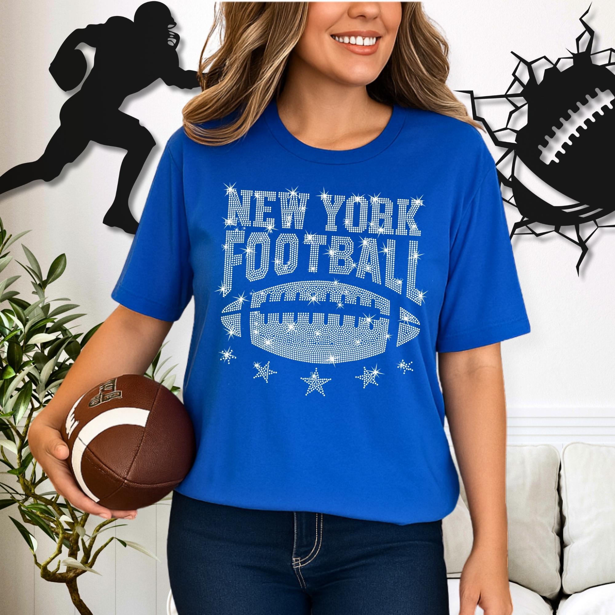 New York Rhinestone Football Shirt: Game Day Street Style Main image