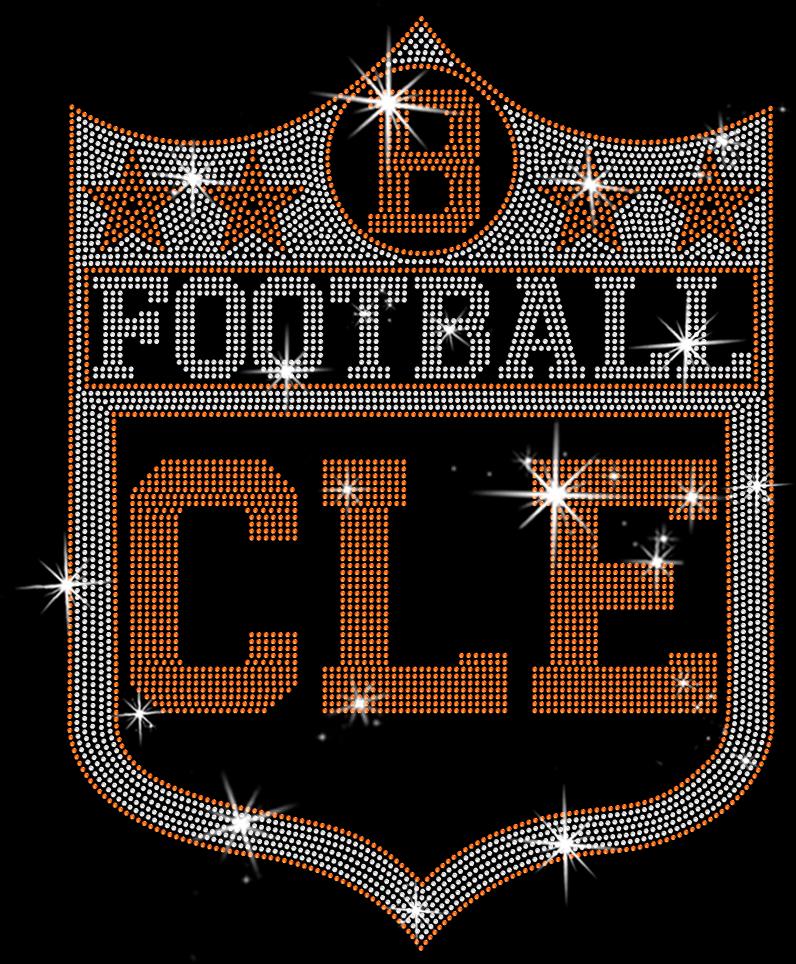 Cleveland Rhinestone Football Shirt: Vintage Style Team Sweatshirt