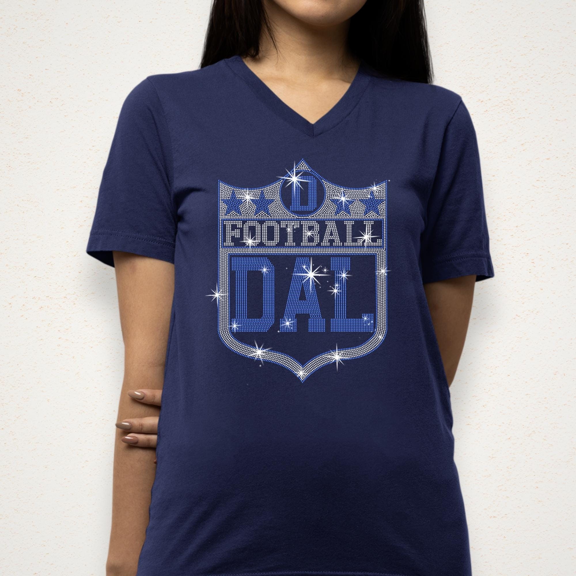 Dallas Vintage Style Football Rhinestone Shirt: Cowboys Fan Gift