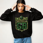 Green Bay Vintage Style Football Rhinestone Shirt: Game Day Fan Gift