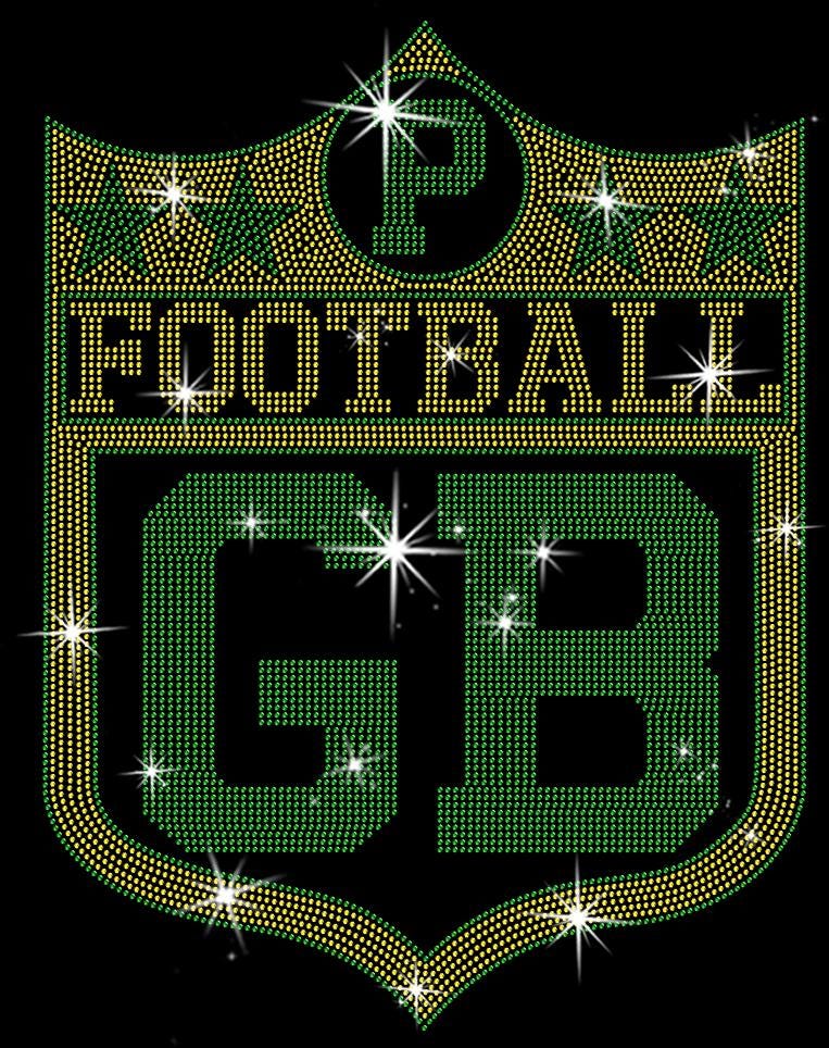 Green Bay Vintage Style Football Rhinestone Shirt: Game Day Fan Gift