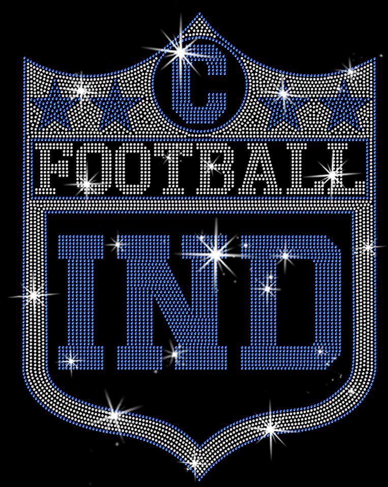 Indianapolis Rhinestone Football Shirt: Vintage Team Fan Apparel