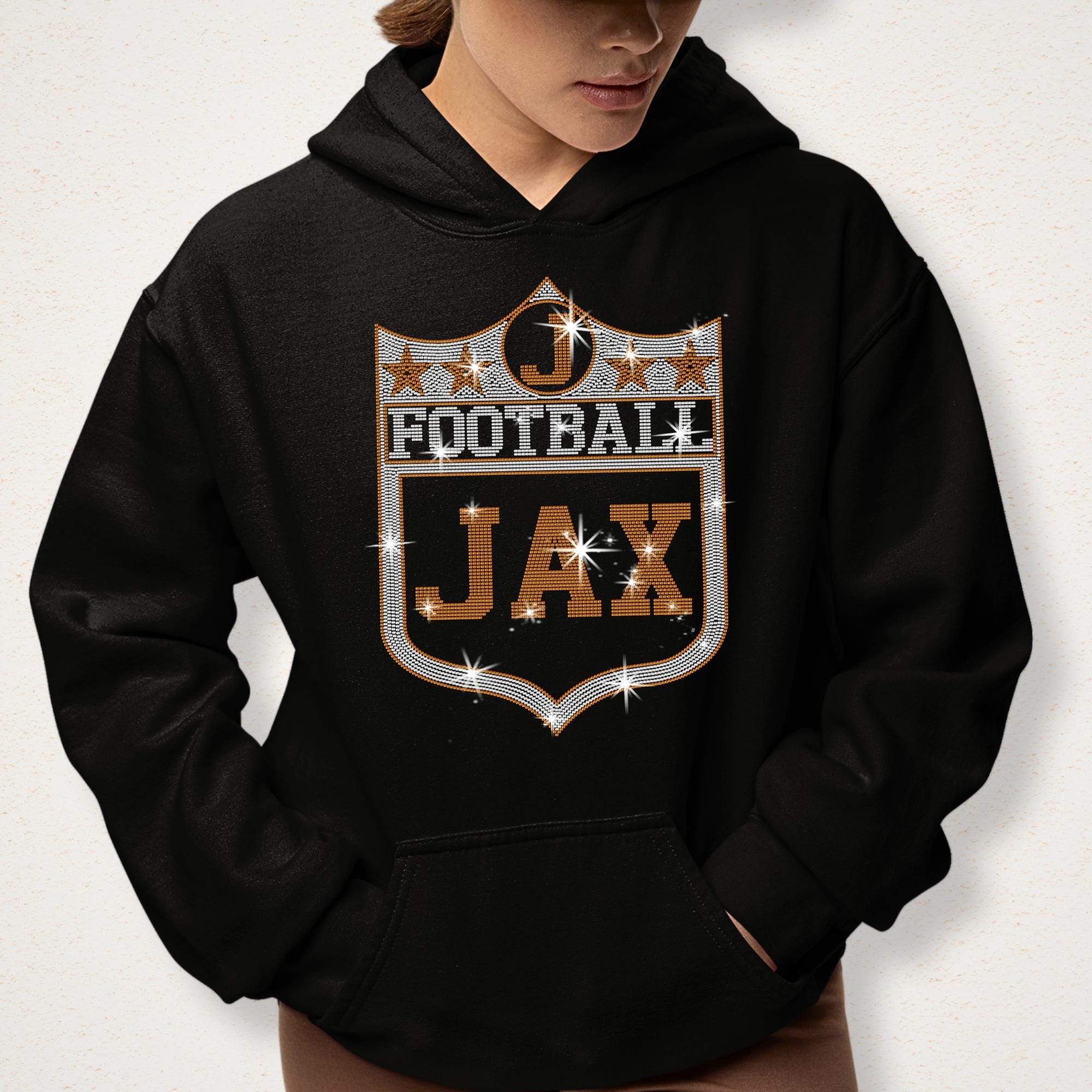 Jacksonville Rhinestone Football Shirt: Vintage Style Sweatshirt