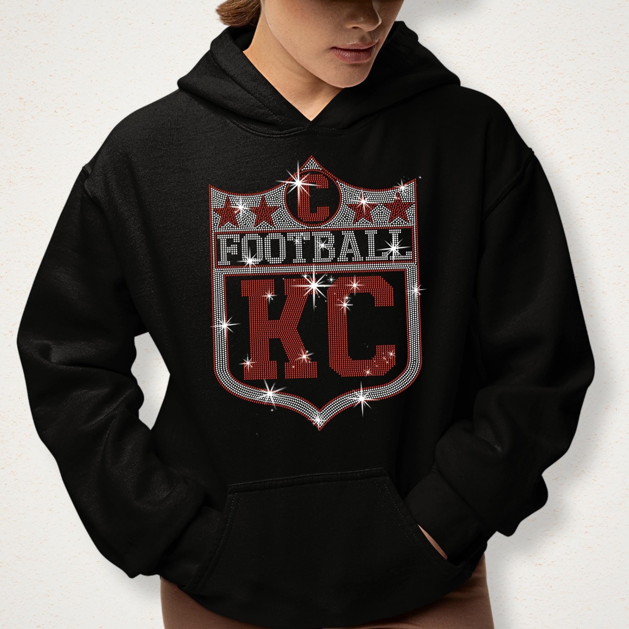 Kansas City Rhinestone Football Shirt: Vintage Game Day Sweatshirt Secondary image