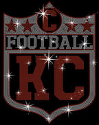 Kansas City Rhinestone Football Shirt: Vintage Game Day Sweatshirt