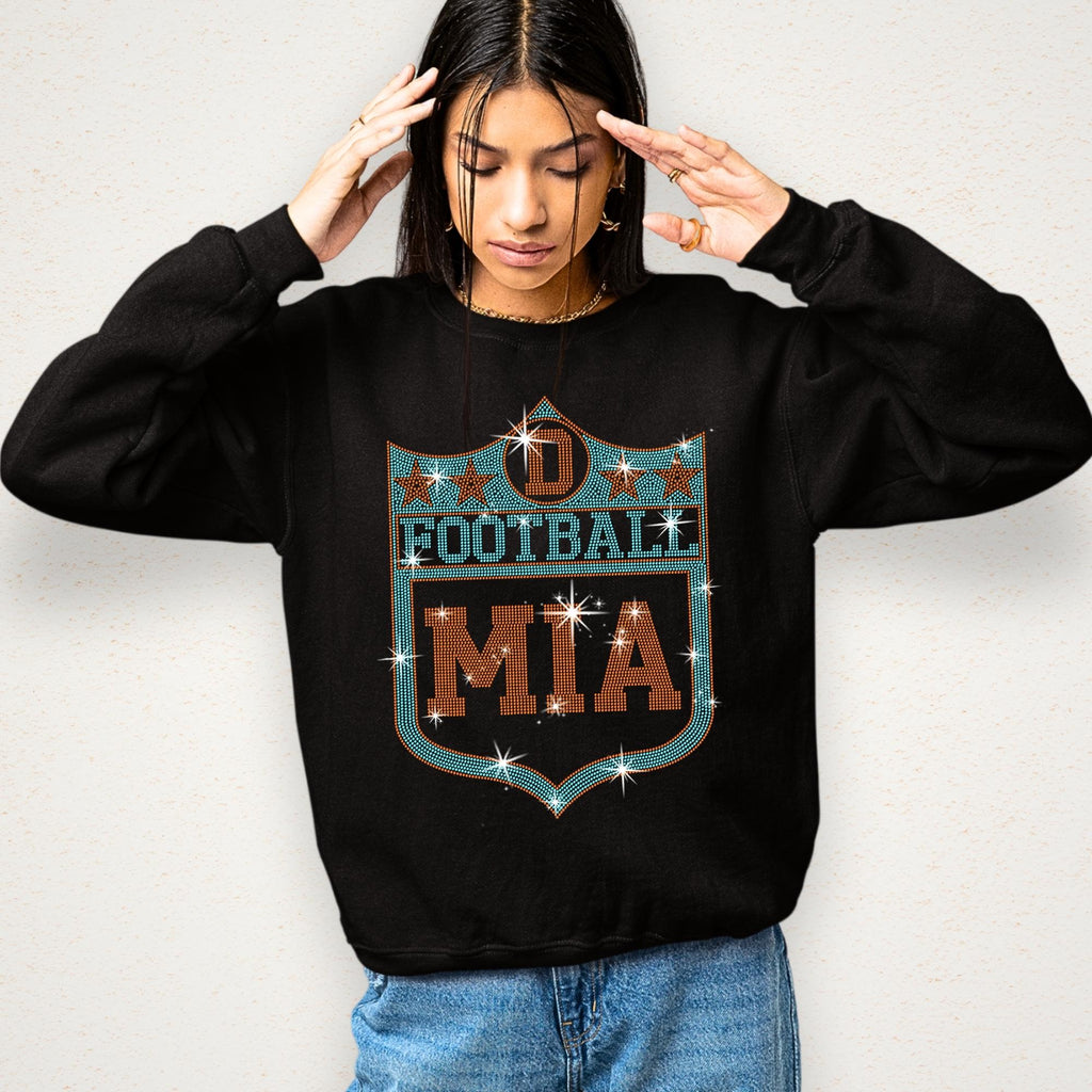 Miami Football Rhinestone Shirt: Game Day Fan Apparel