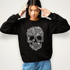 Rhinestone Skull T-Shirt: Women's Bling Halloween Tee