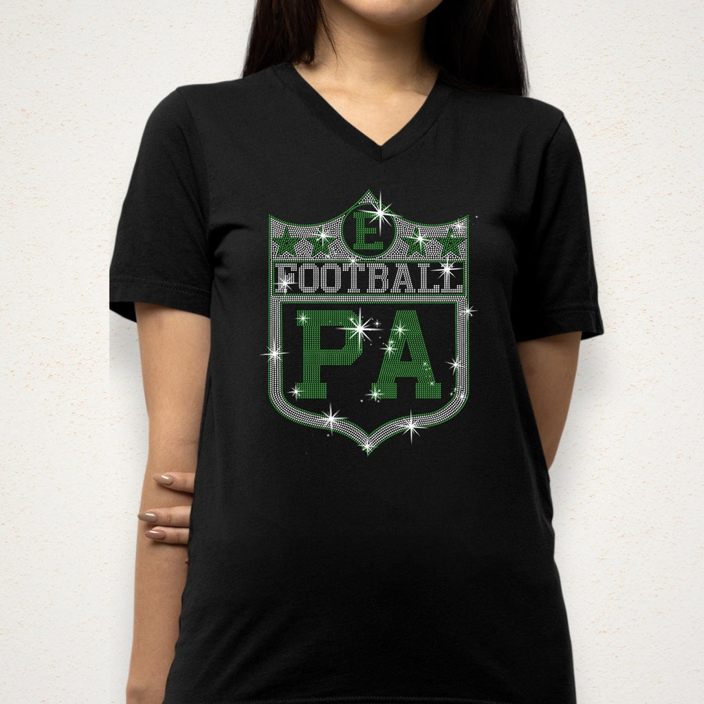 Philadelphia Rhinestone Football Shirt: Eagles Fan Gear