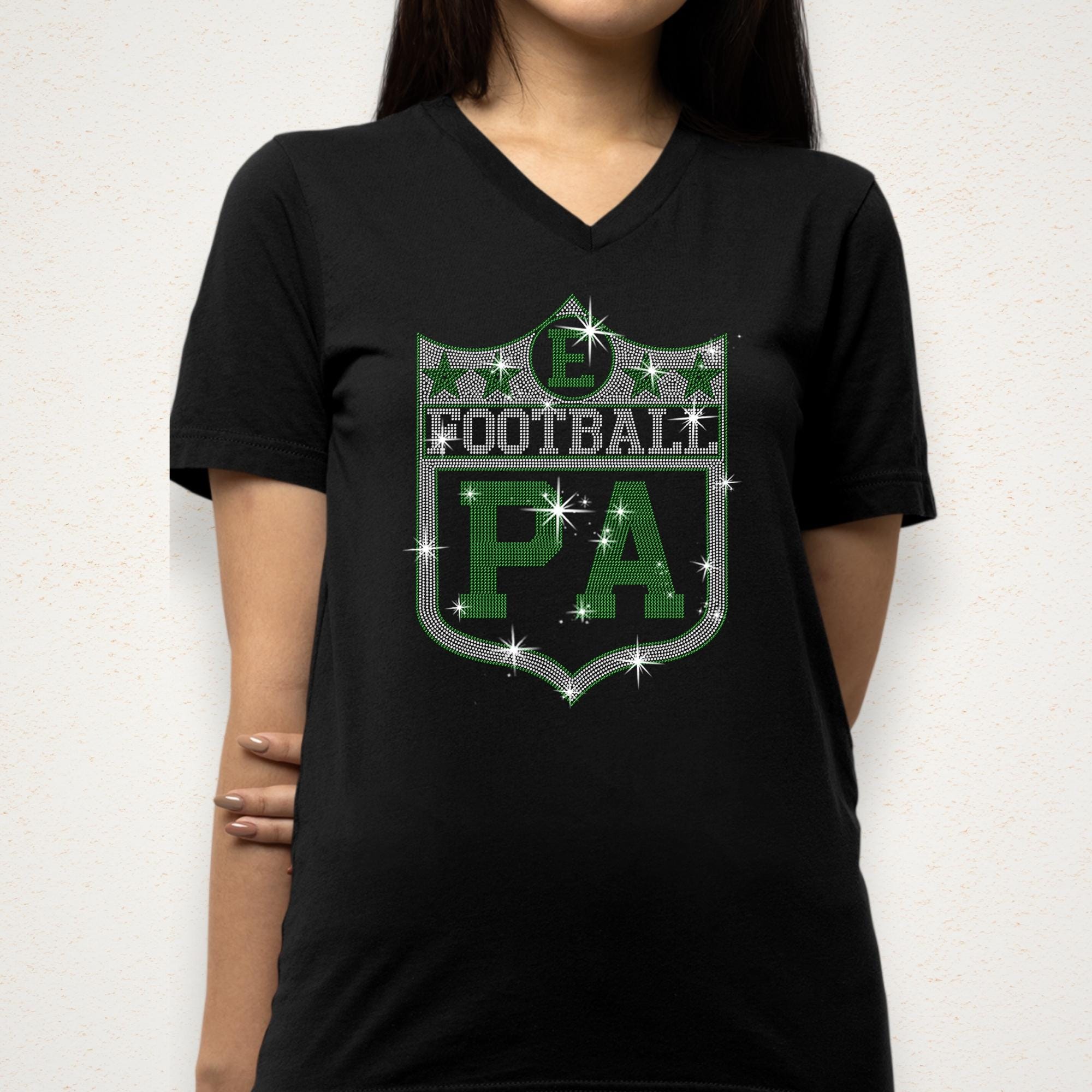 Philadelphia Rhinestone Football Shirt: Eagles Fan Gear