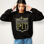 Pittsburgh Rhinestone Football Shirt: Steelers Tailgate Hoodie