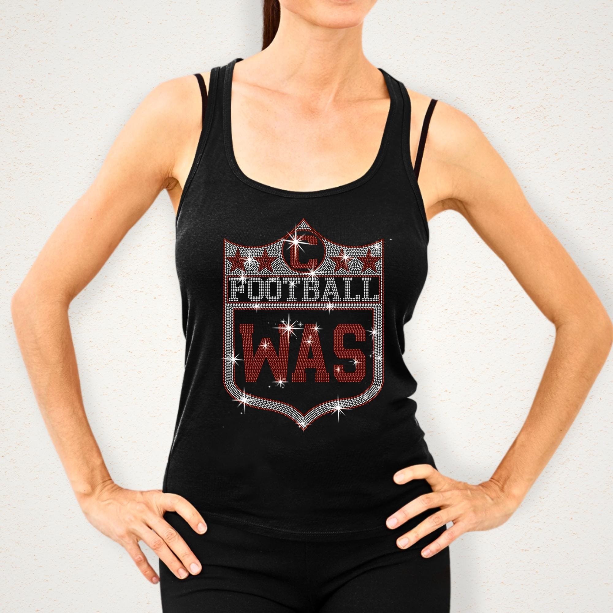 Washington Rhinestone Football Shirt: Game Day Apparel Secondary image