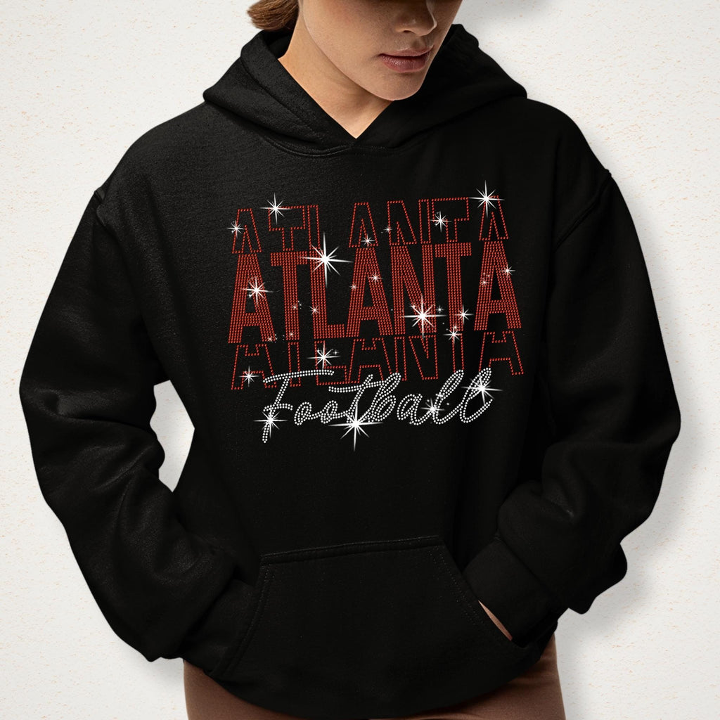 Atlanta Rhinestone Football Shirt: Sparkling Game Day Tee