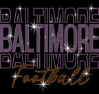 Baltimore Rhinestone Football Shirt: Sparkling Game Day Style