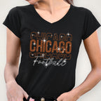 Chicago Rhinestone Football Shirt: Sparkling Game Day Sweatshirt