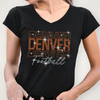 Denver Rhinestone Football Shirt: Sparkling Gameday Sweatshirt